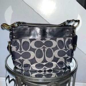 Coach Navy/Jean leather purse